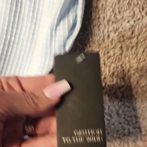 Blue Cap Sleeve Sundress with Crew Neck - Picture 3 of 6